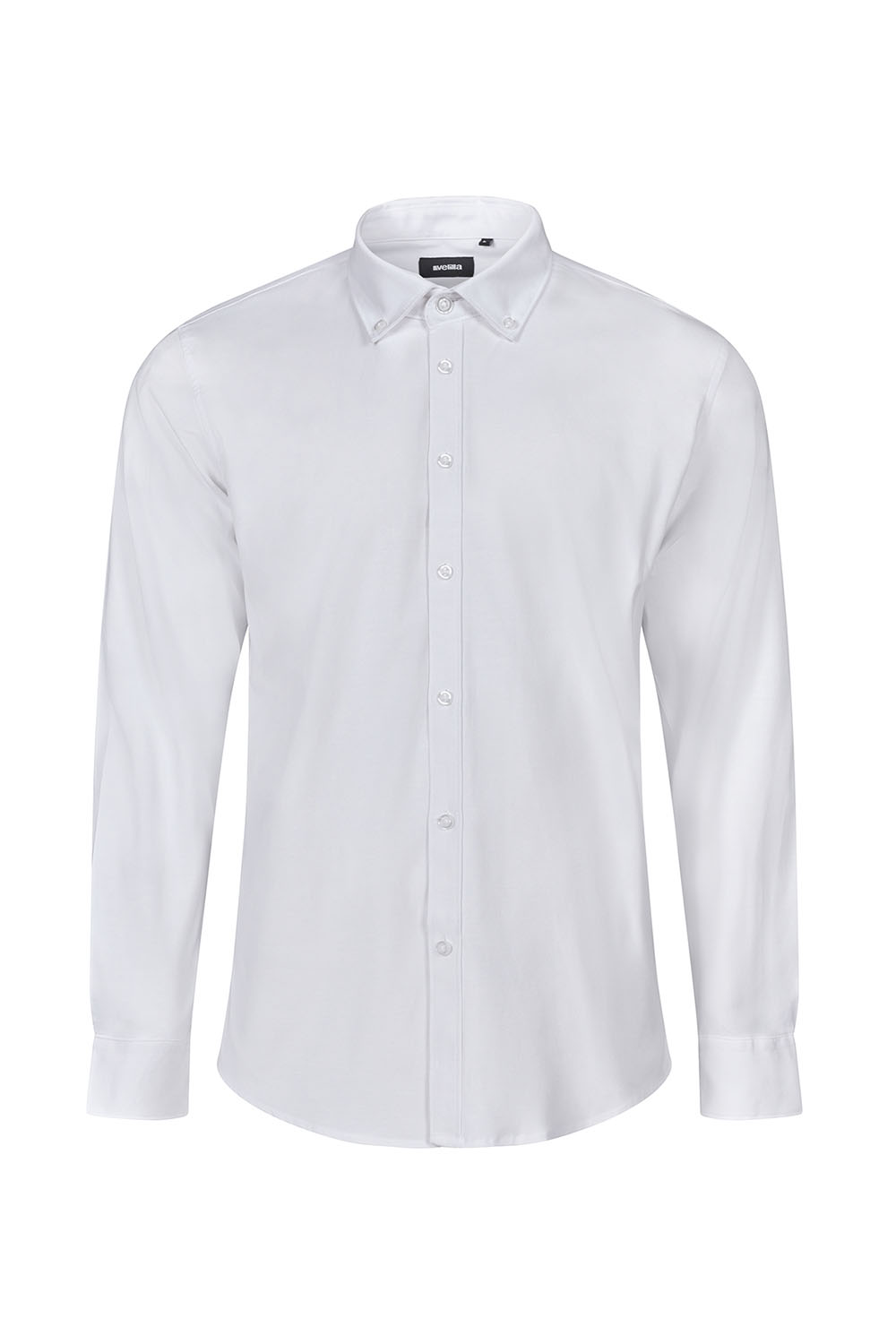 Koszula stretch z długim rękawem męska 405004S - WHITE 07