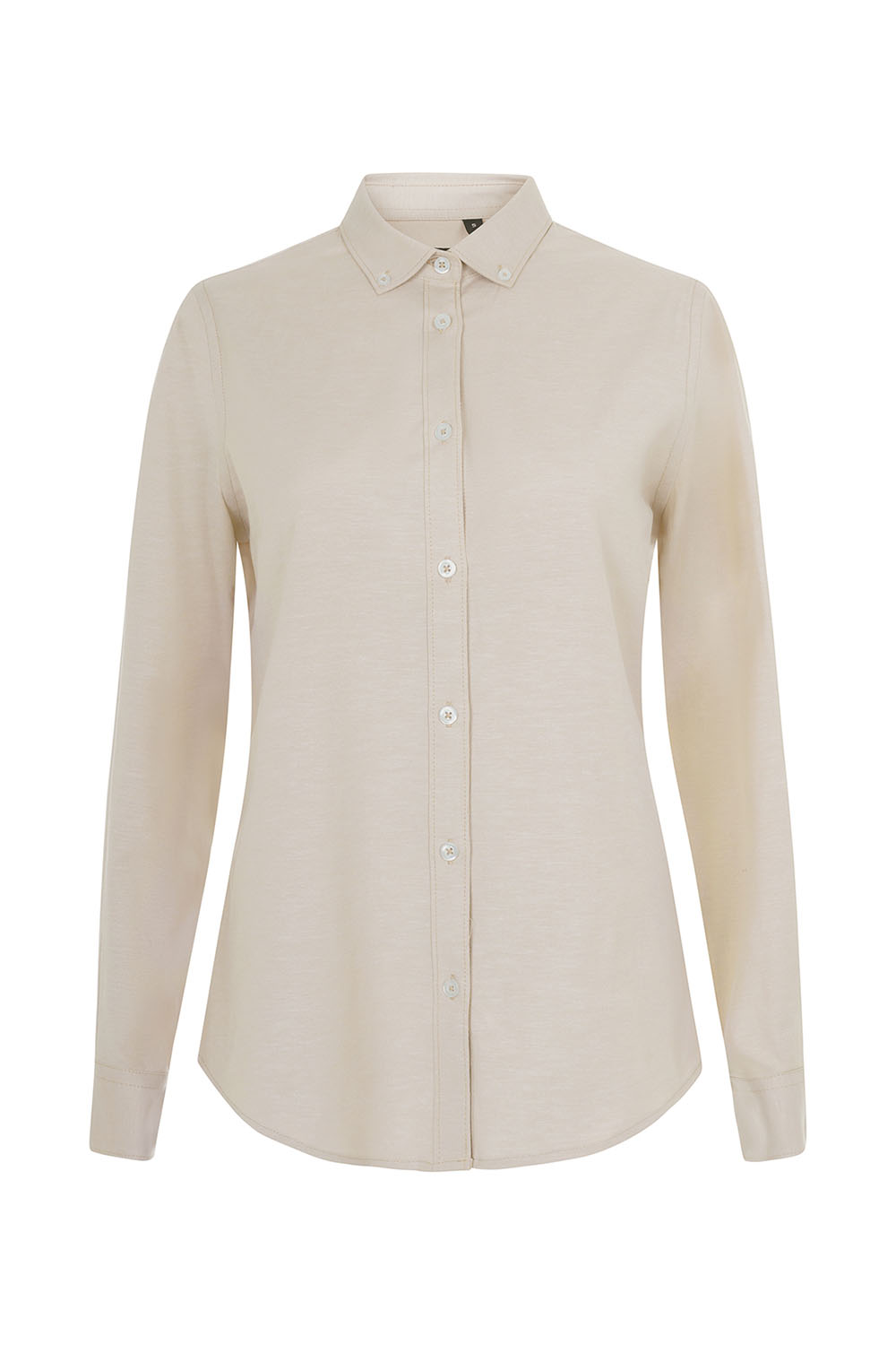 Koszula stretch z długim rękawem damska 405005S - LIGHT BEIGE 47