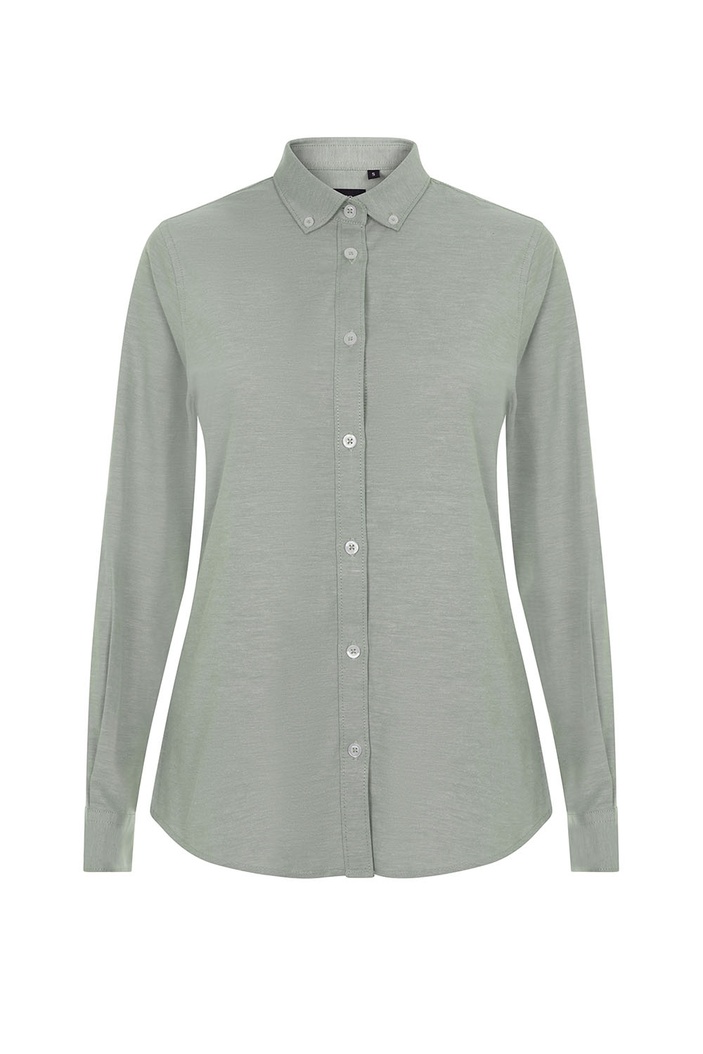 Koszula stretch z długim rękawem damska 405005S - LIGHT OLIVE GREEN 35