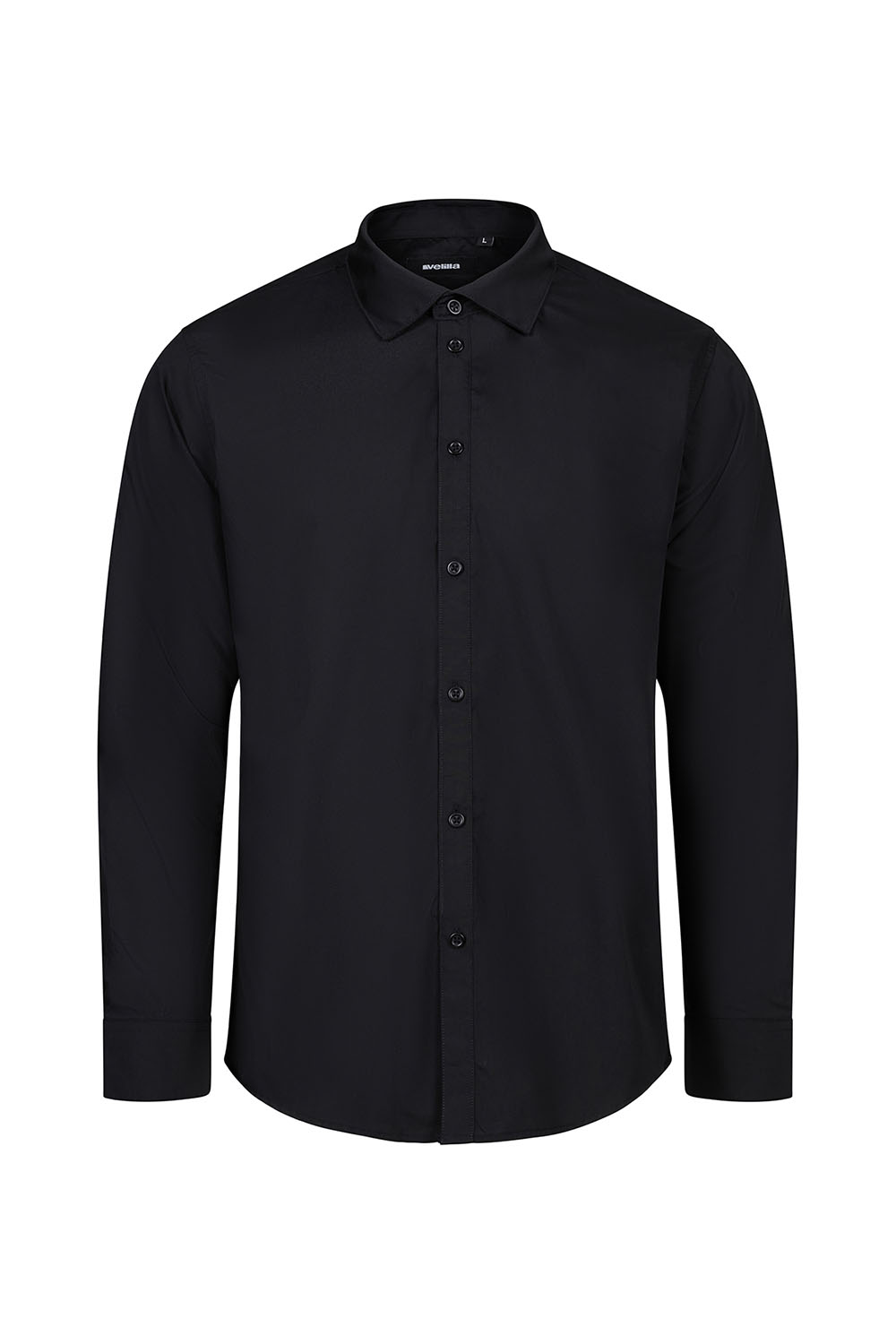 Koszula z długim rękawem męska 405009 - BLACK 00