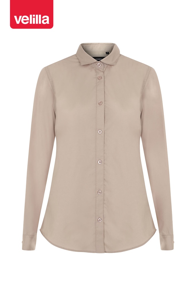 Koszula z długim rękawem damska 405011 - LIGHT BEIGE 47