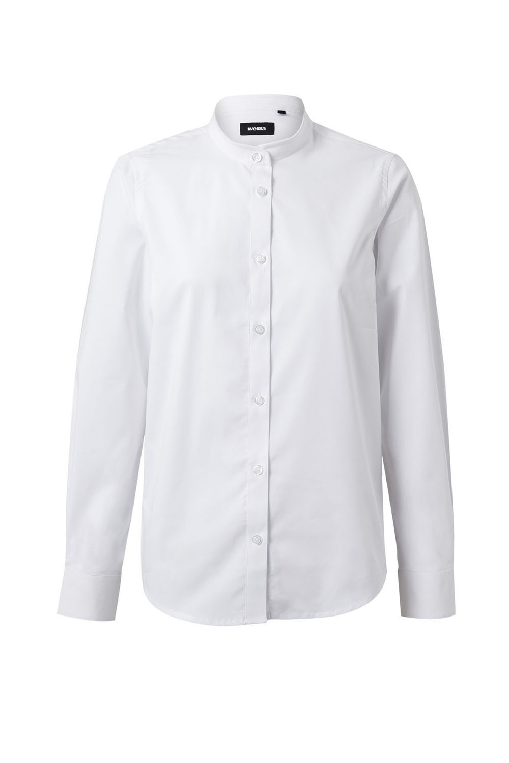 Koszula stretch z długim rękawem ze stójką damska 405015S - WHITE 07