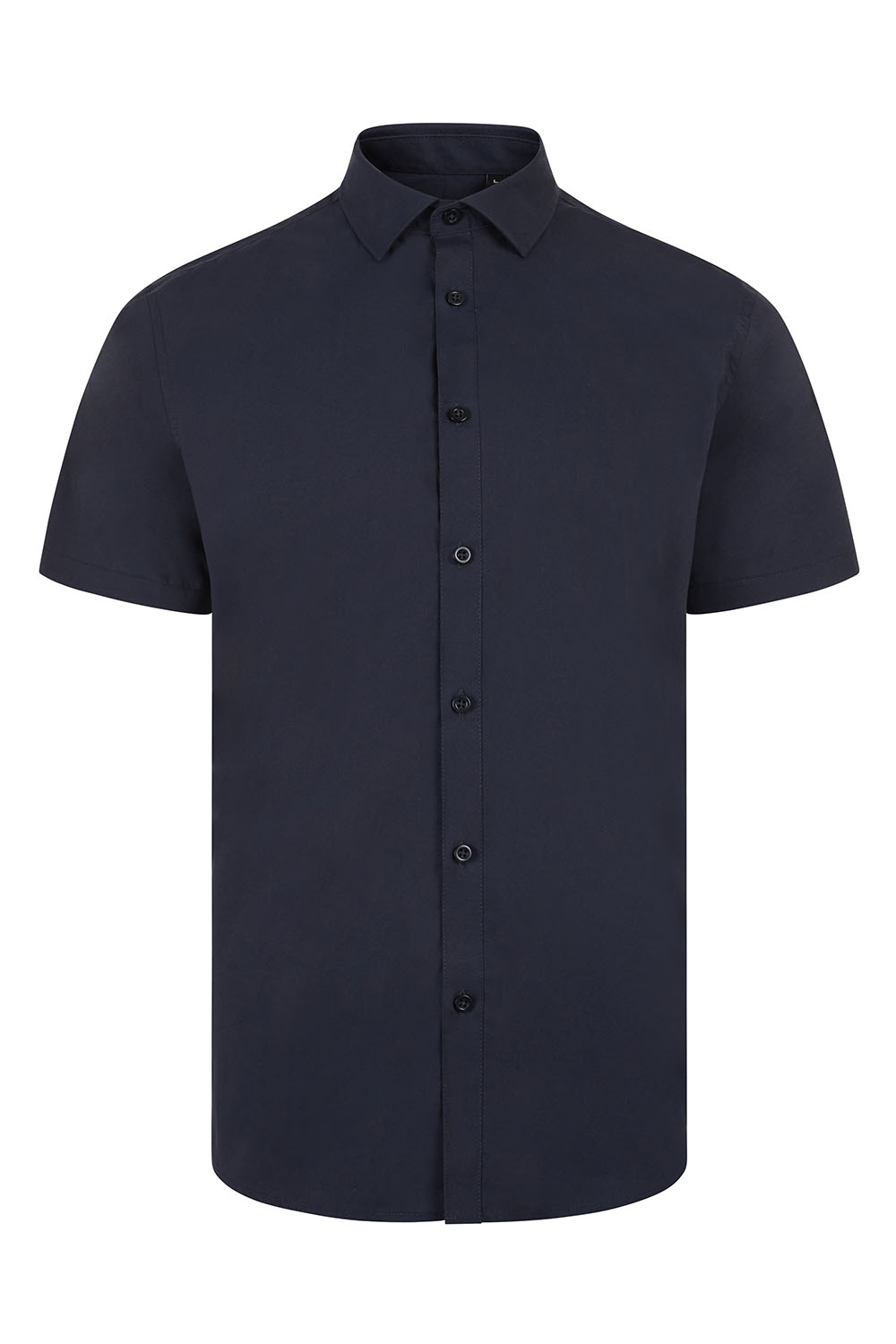 Koszula stretch z krótkim rękawem męska 405016S - NAVY BLUE 61