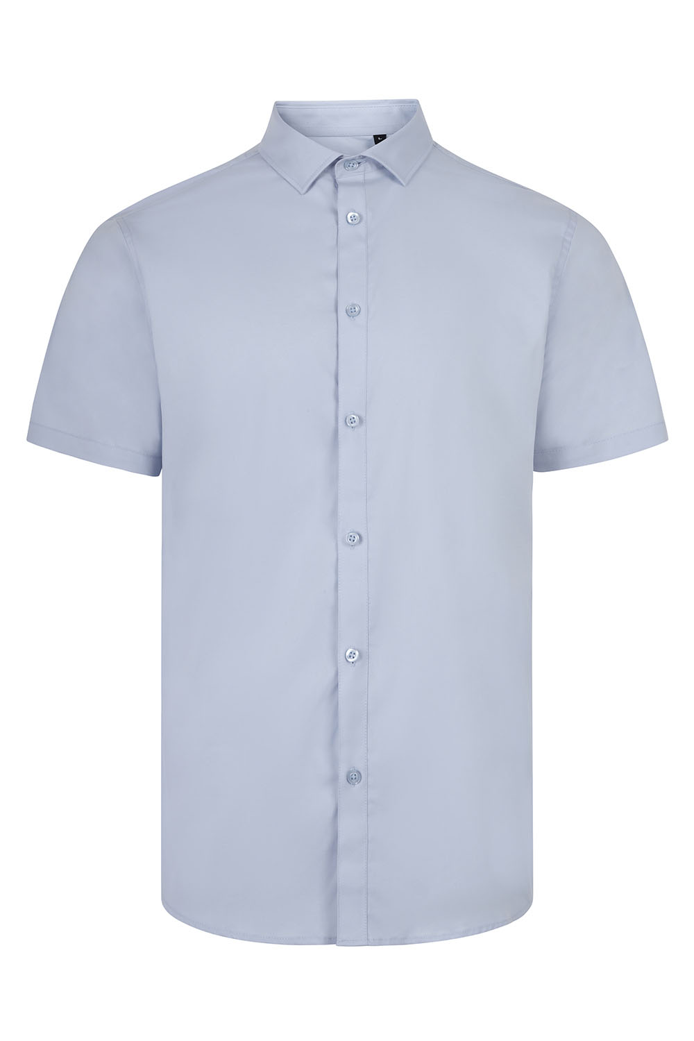 Koszula stretch z krótkim rękawem męska 405016S - SKY BLUE 05