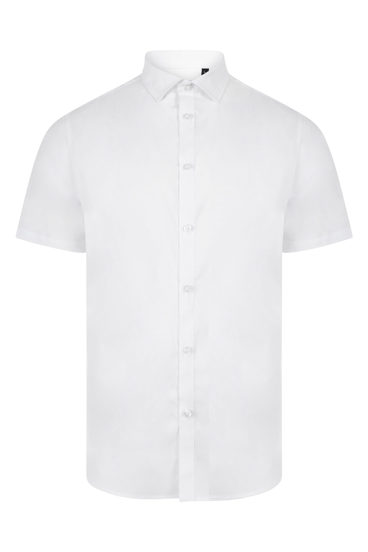 Koszula stretch z krótkim rękawem męska 405016S - WHITE 07
