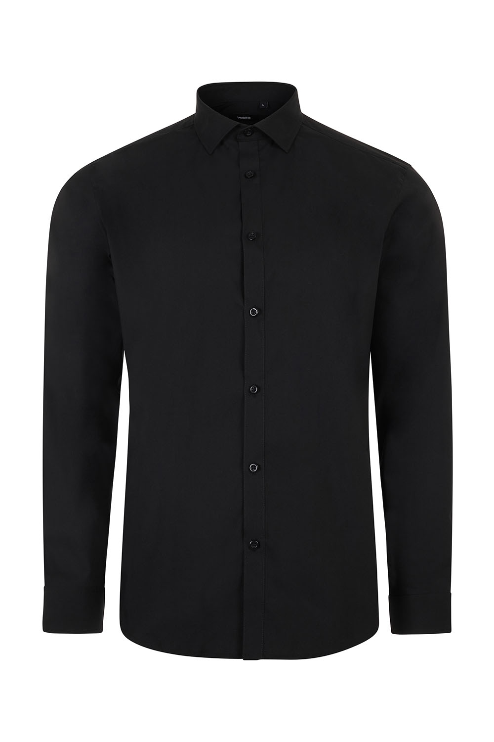 Koszula stretch z długim rękawem męska 405017S - BLACK 00