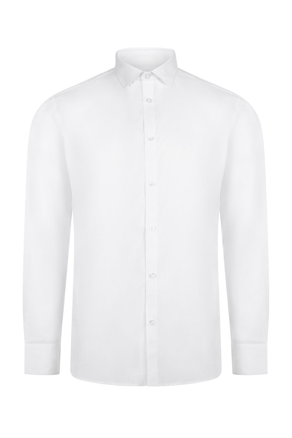 Koszula stretch z długim rękawem męska 405017S - WHITE 07