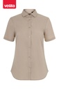 Koszula stretch z krótkim rękawem damska 405018S - LIGHT BEIGE 47