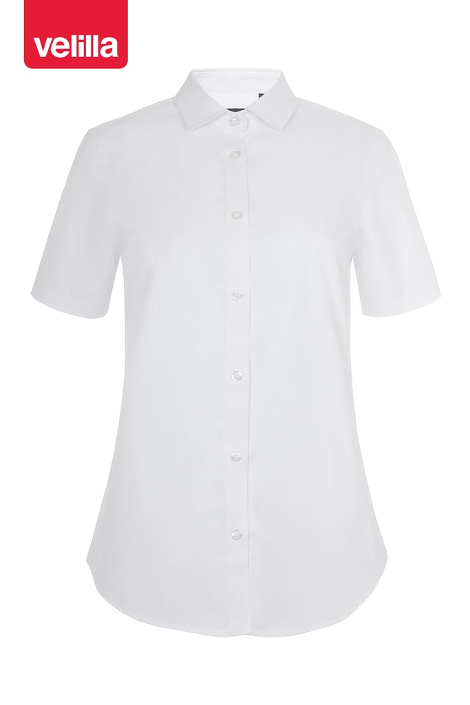 Koszula stretch z krótkim rękawem damska 405018S - WHITE 07