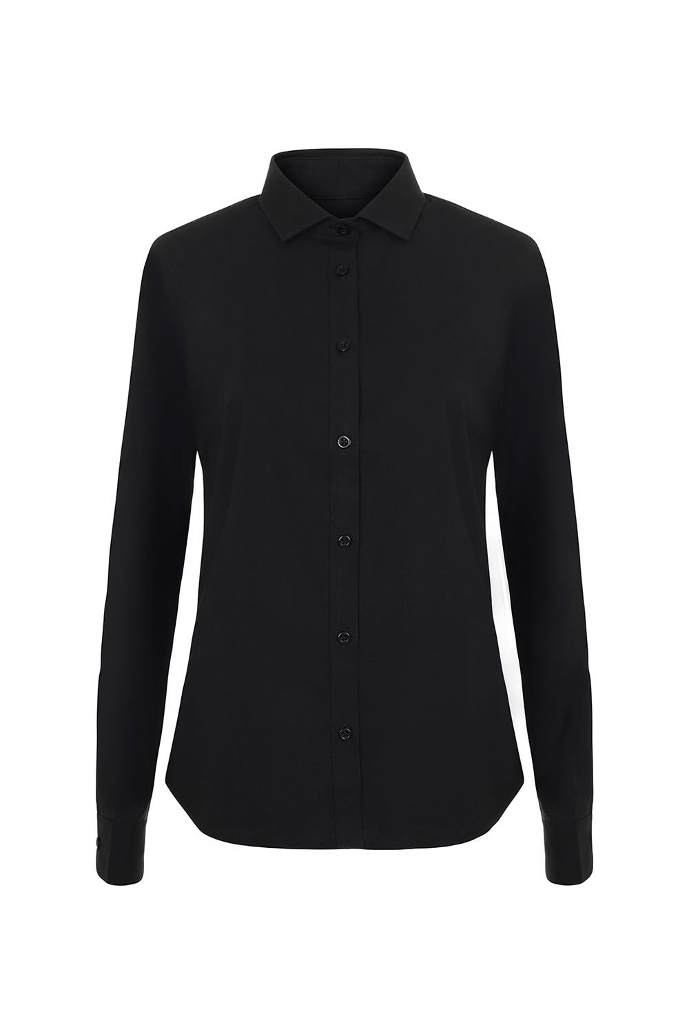 Koszula stretch z długim rękawem damska 405019S - BLACK 00