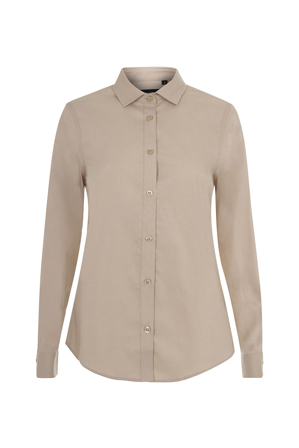 Koszula stretch z długim rękawem damska 405019S - LIGHT BEIGE 47