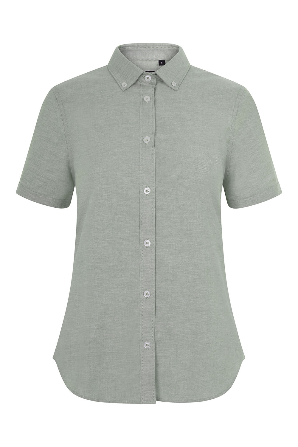 Koszula stretch z krótkim rękawem damska 405025S - LIGHT OLIVE GREEN 35