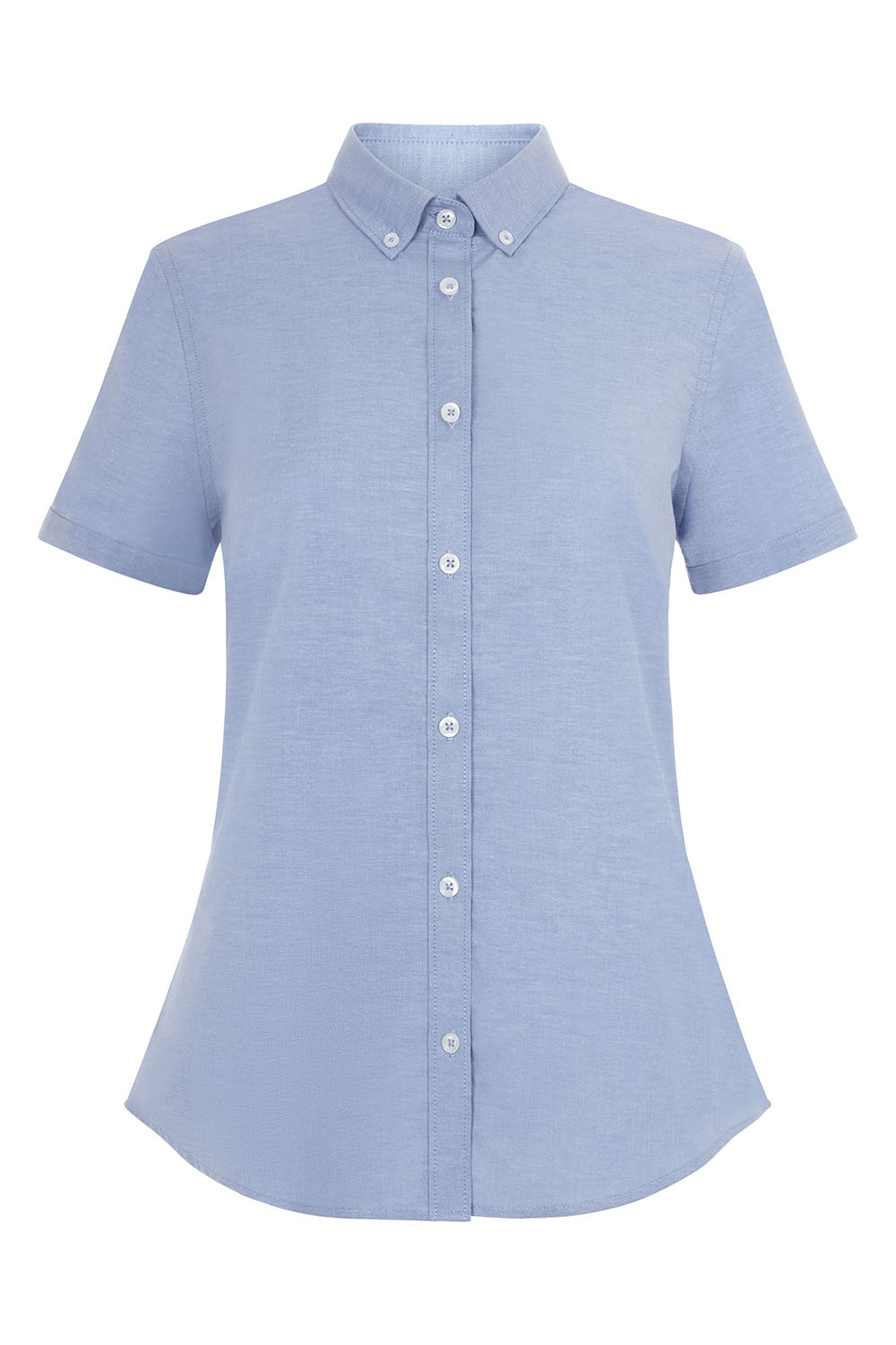 Koszula stretch z krótkim rękawem damska 405025S - SKY BLUE 05