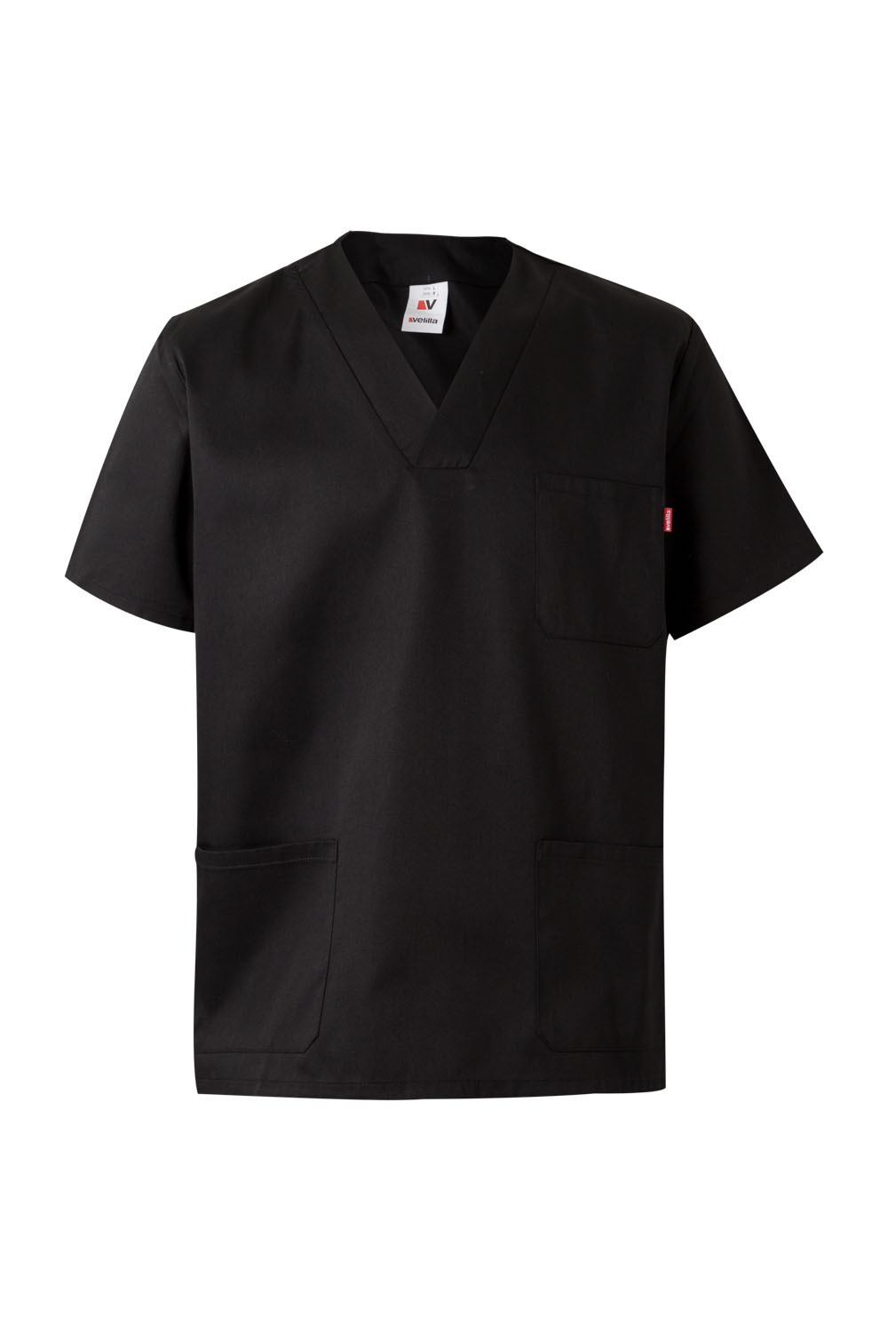 Fartuch medyczny z krótkim rękawem 589 - BLACK 00