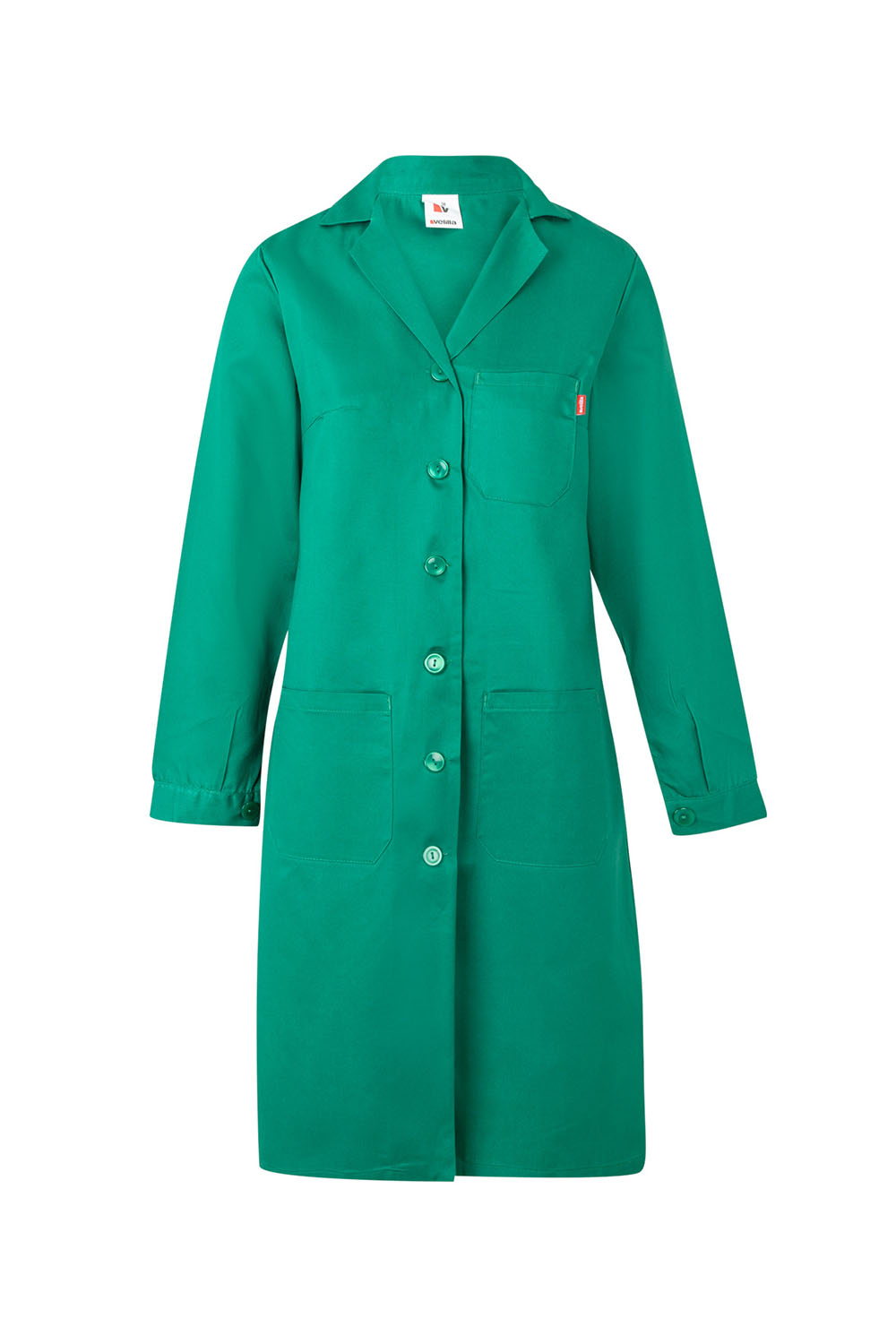 Fartuch medyczny z długim rękawem damska 908 - GREEN 02