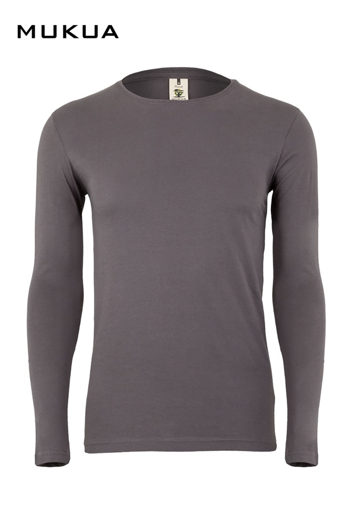 Koszulka z długim rękawem unisex PARADISE MK156CV - DARK GREY 201