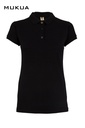 Koszulka polo z krótkim rękawem damska NOBBY MK214CV - BLACK 200