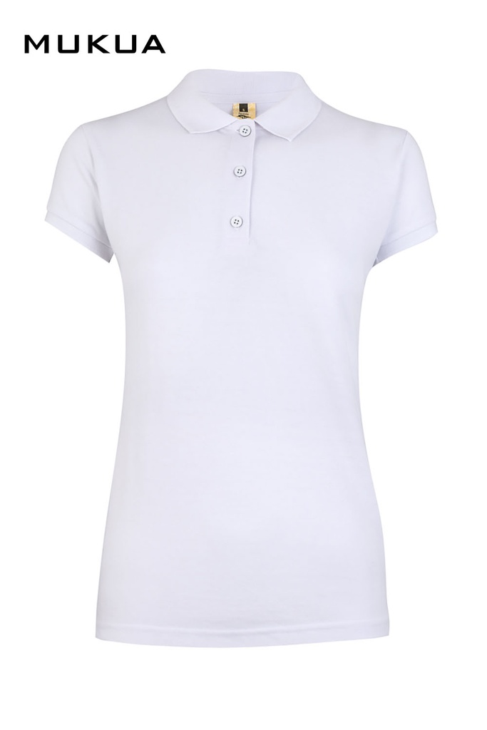 Koszulka polo z krótkim rękawem damska NOBBY MK214WV - WHITE 100