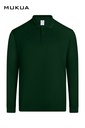 Koszulka polo z długim rękawem unisex CLIFTON MK242CV - BOTTLE GREEN 602