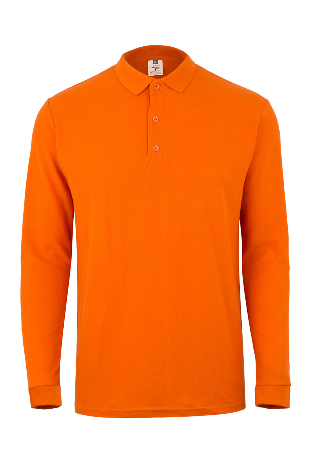 Koszulka polo z długim rękawem unisex CLIFTON MK242CV - ORANGE 301