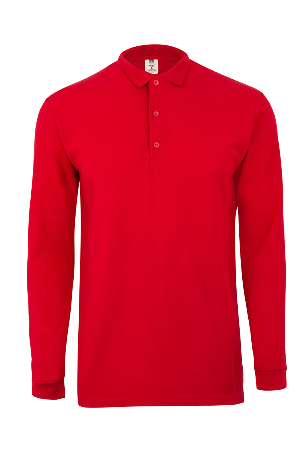 Koszulka polo z długim rękawem unisex CLIFTON MK242CV - RED 400