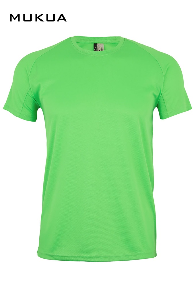 Koszulka z krótkim rękawem unisex TECH MK520V - FLUOR LIME 610