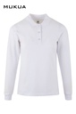 Koszulka polo z długim rękawem damska HOBART WOMAN PL200WW - WHITE 100