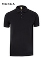 Koszulka polo z krótkim rękawem unisex MACKAY PS2001U - BLACK 200