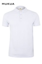Koszulka polo z krótkim rękawem unisex MACKAY PS2001U - WHITE 100