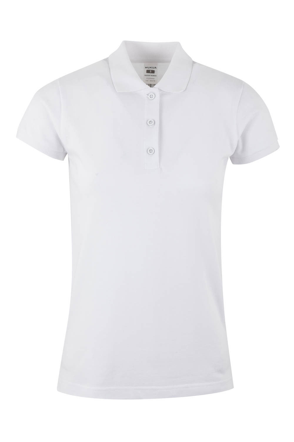 Koszulka polo z krótkim rękawem damska MACKAY WOMAN PS200WW - WHITE 100