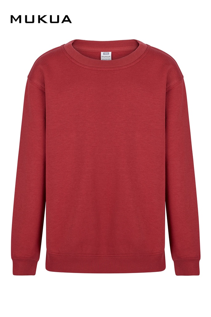 Bluza z okrągłym dekoltem dla dzieci AVALON KIDS SC270K - CRIMSON 415
