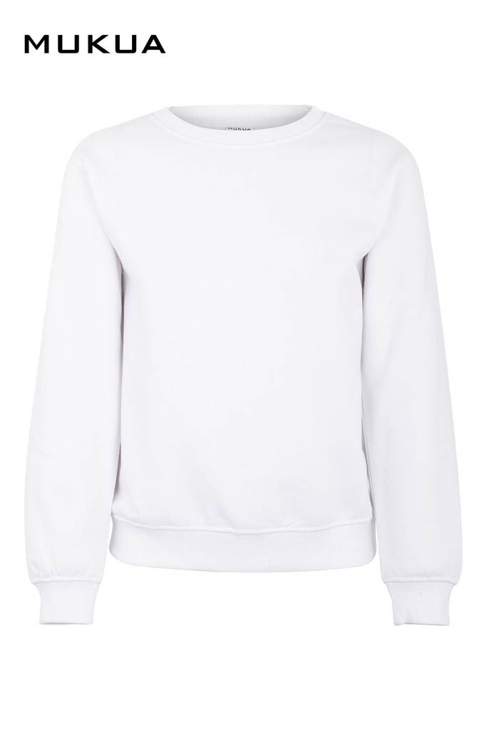 Bluza z okrągłym dekoltem dla dzieci AVALON KIDS SC270K - WHITE 100