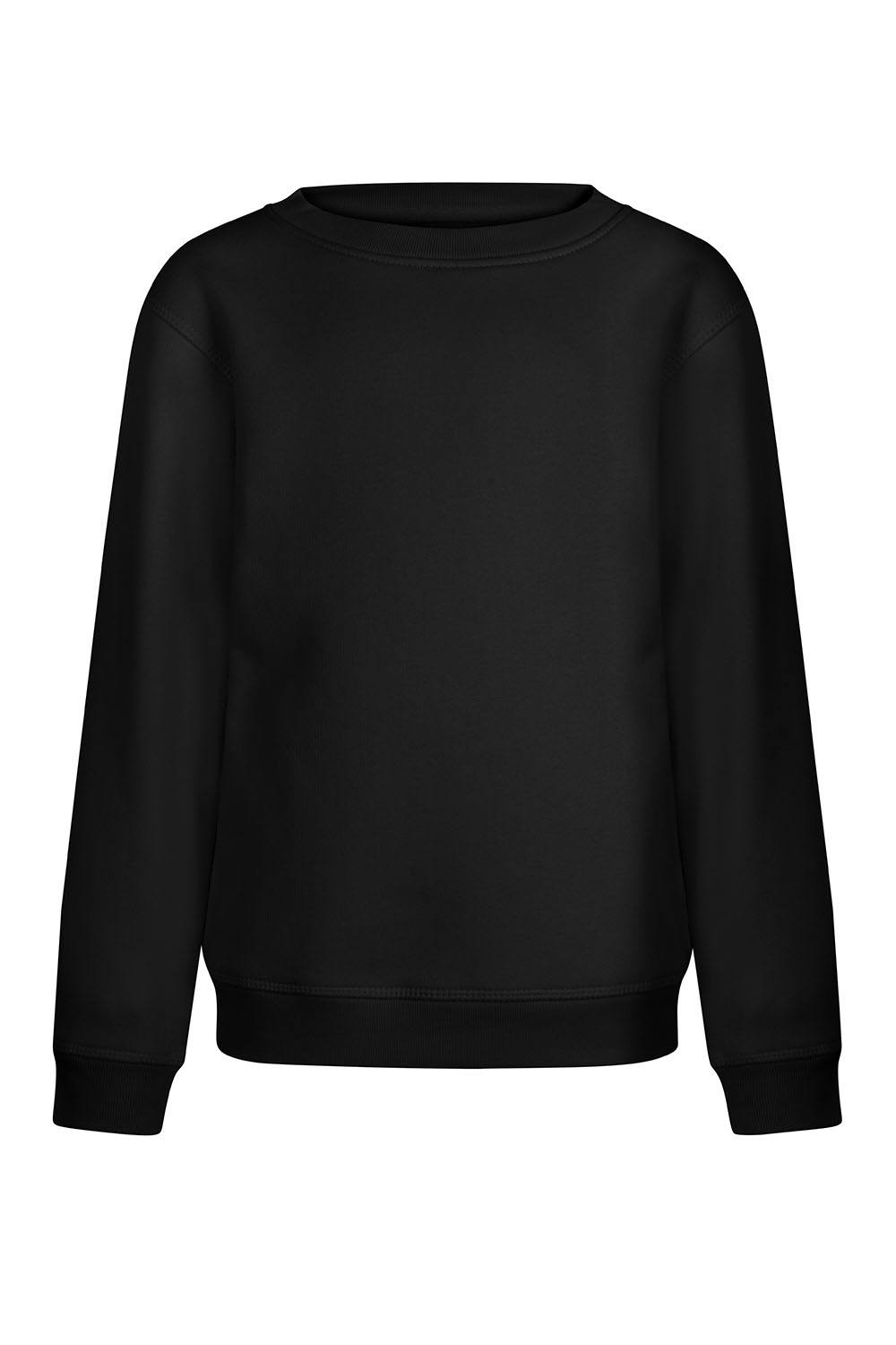 Bluza z okrągłym dekoltem dla dzieci damska DUNE KIDS SCN300K - BLACK 200