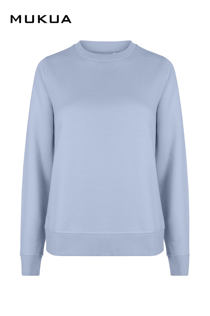 Bluza z okrągłym dekoltem damska DUNE WOMAN SCN300W - ARTIC BLUE 522