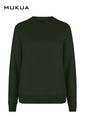 Bluza z okrągłym dekoltem damska DUNE WOMAN SCN300W - HUNTER GREEN 618