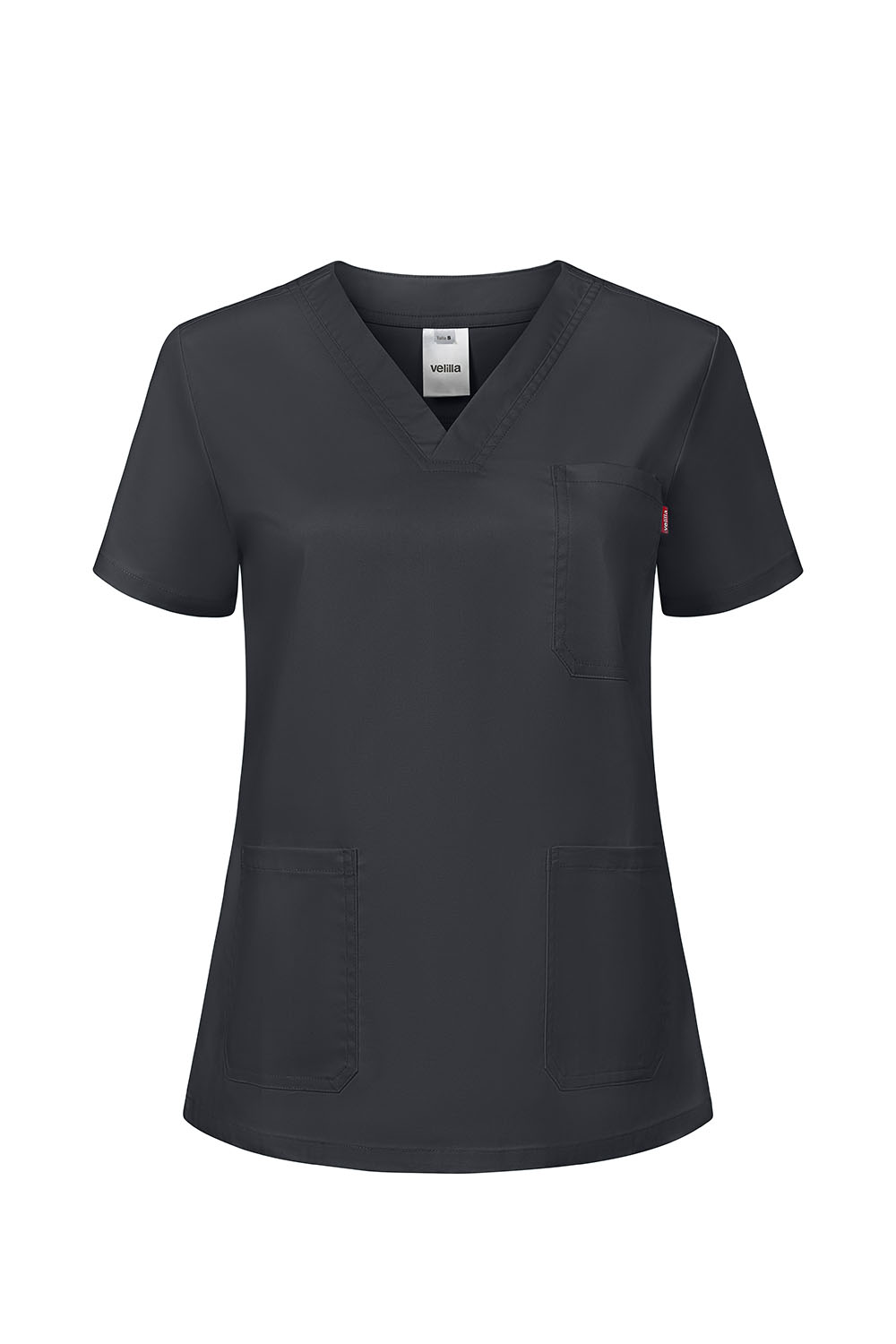Fartuch medyczny stretch z krótkim rękawem damska 535206SW - DARK GREY 42