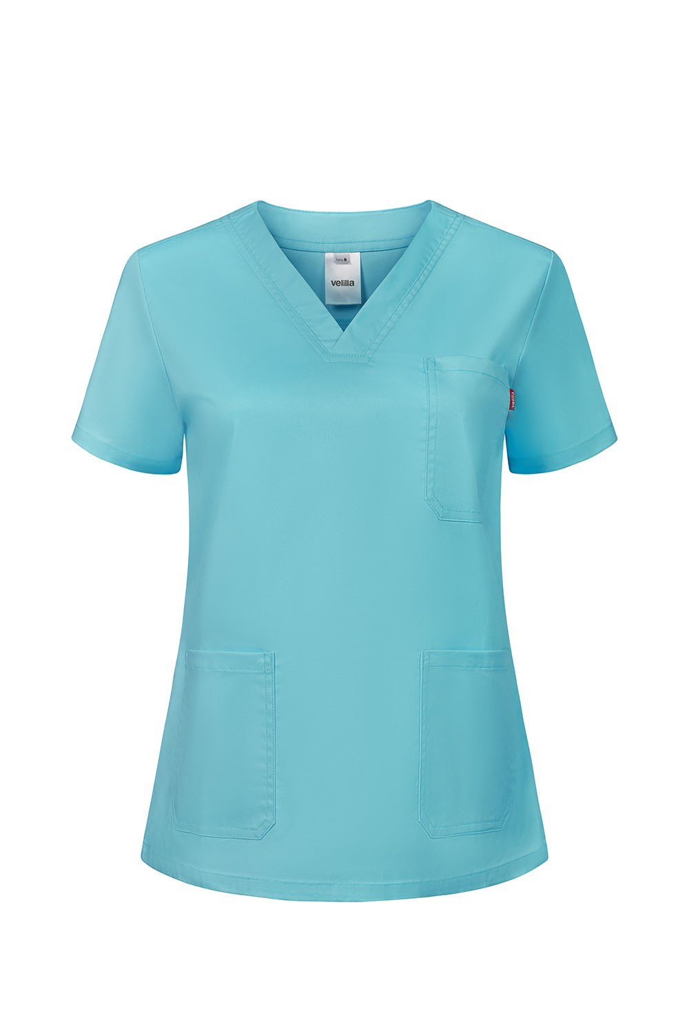 Fartuch medyczny stretch z krótkim rękawem damska 535206SW - LIGHT TURQUOISE 28