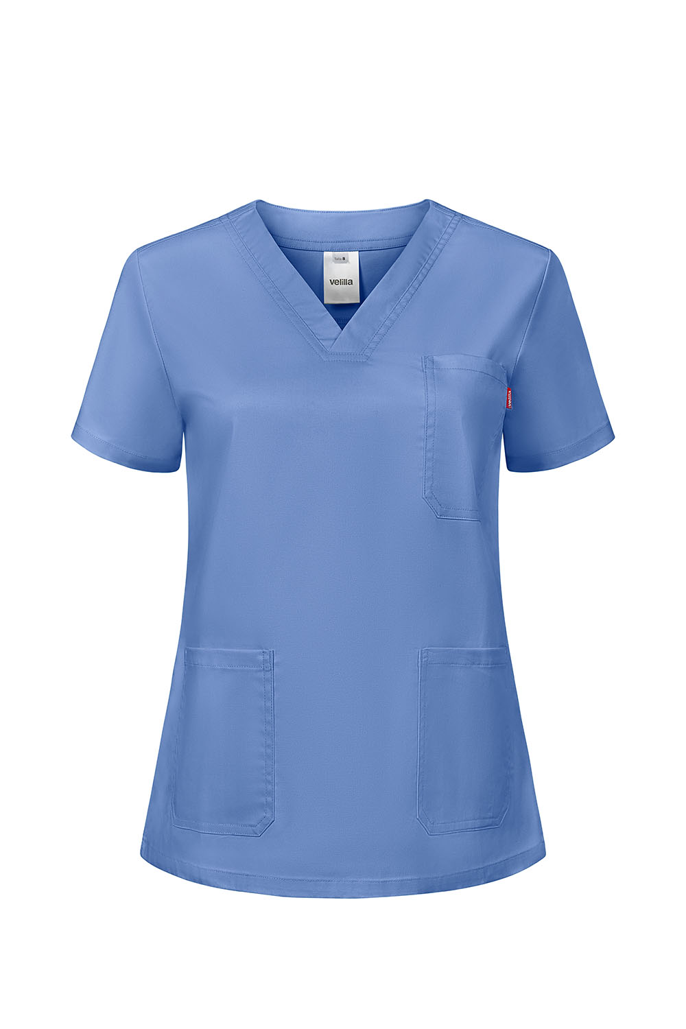 Fartuch medyczny stretch z krótkim rękawem damska 535206SW - SKY BLUE 05