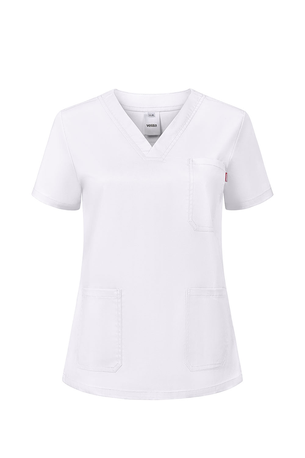 Fartuch medyczny stretch z krótkim rękawem damska 535206SW - WHITE 07