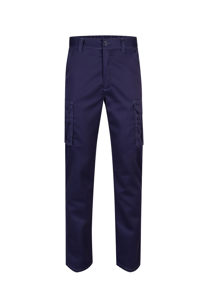 Spodnie stretch z wieloma kieszeniami 103002S - MARINE BLUE 01