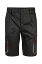 Spodenki stretch z wieloma kieszeniami 103007 - BLACK/ORANGE 00/16