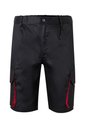 Spodenki stretch z wieloma kieszeniami 103007 - BLACK/RED 00/12