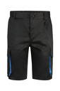 Spodenki stretch z wieloma kieszeniami 103007 - BLACK/SKY BLUE 00/05