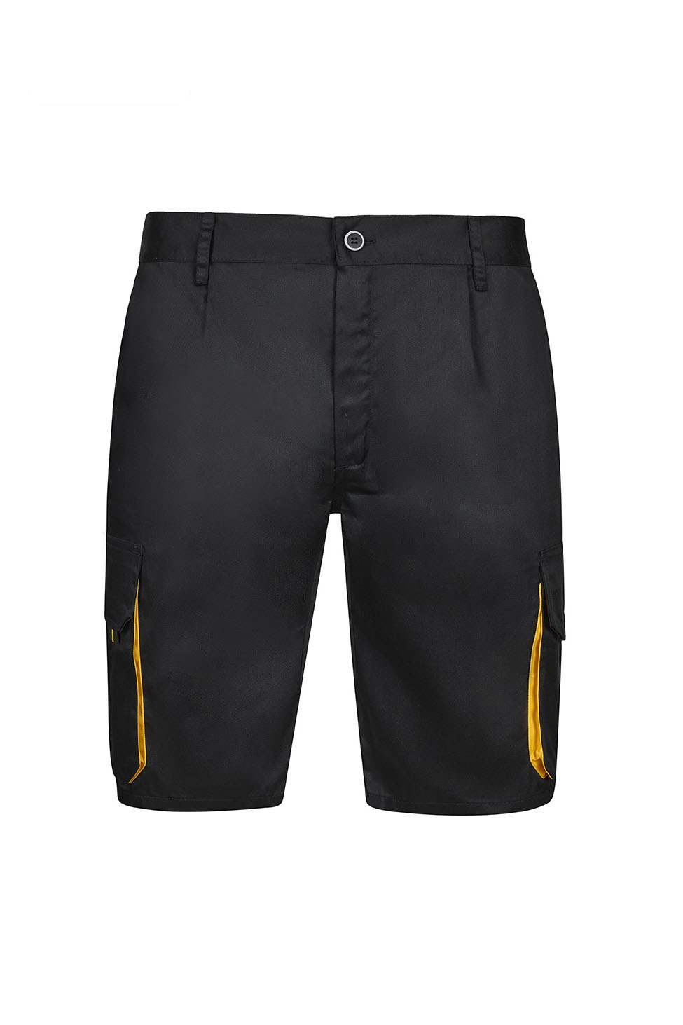 Spodenki stretch z wieloma kieszeniami 103007 - BLACK/YELLOW 00/17