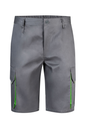 Spodenki stretch z wieloma kieszeniami 103007 - GREY/LIME GREEN 08/25