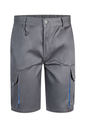 Spodenki stretch z wieloma kieszeniami 103007 - GREY/SKY BLUE 08/05