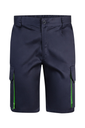 Spodenki stretch z wieloma kieszeniami 103007 - MARINE BLUE/LIME GREEN 01/25