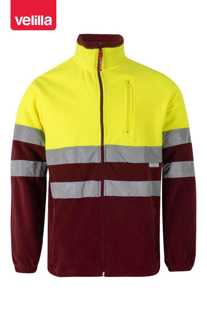 Polar dwukolorowy z odblaskami 183 - MAROON/HI-VIS YELLOW 18/20