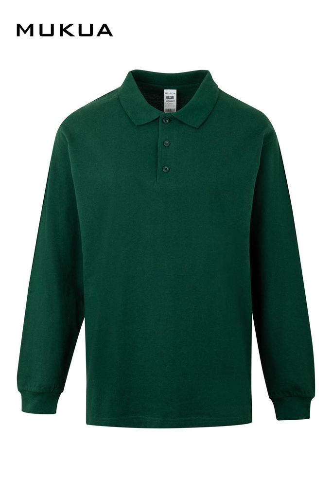 Koszulka polo z długim rękawem unisex HOBART PL200UC - BOTTLE GREEN 602