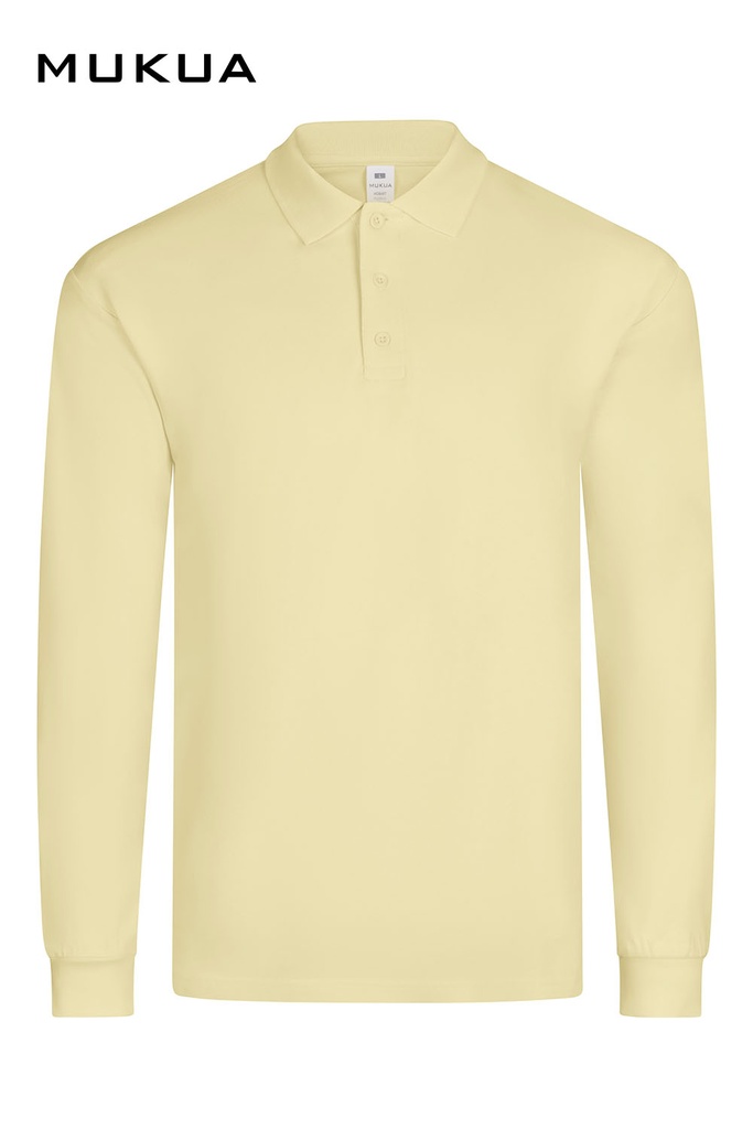 Koszulka polo z długim rękawem unisex HOBART PL200UC - BUTTER YELLOW 312